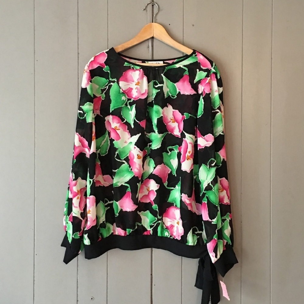 Lad Winn Vintage Floral Blouse NWT