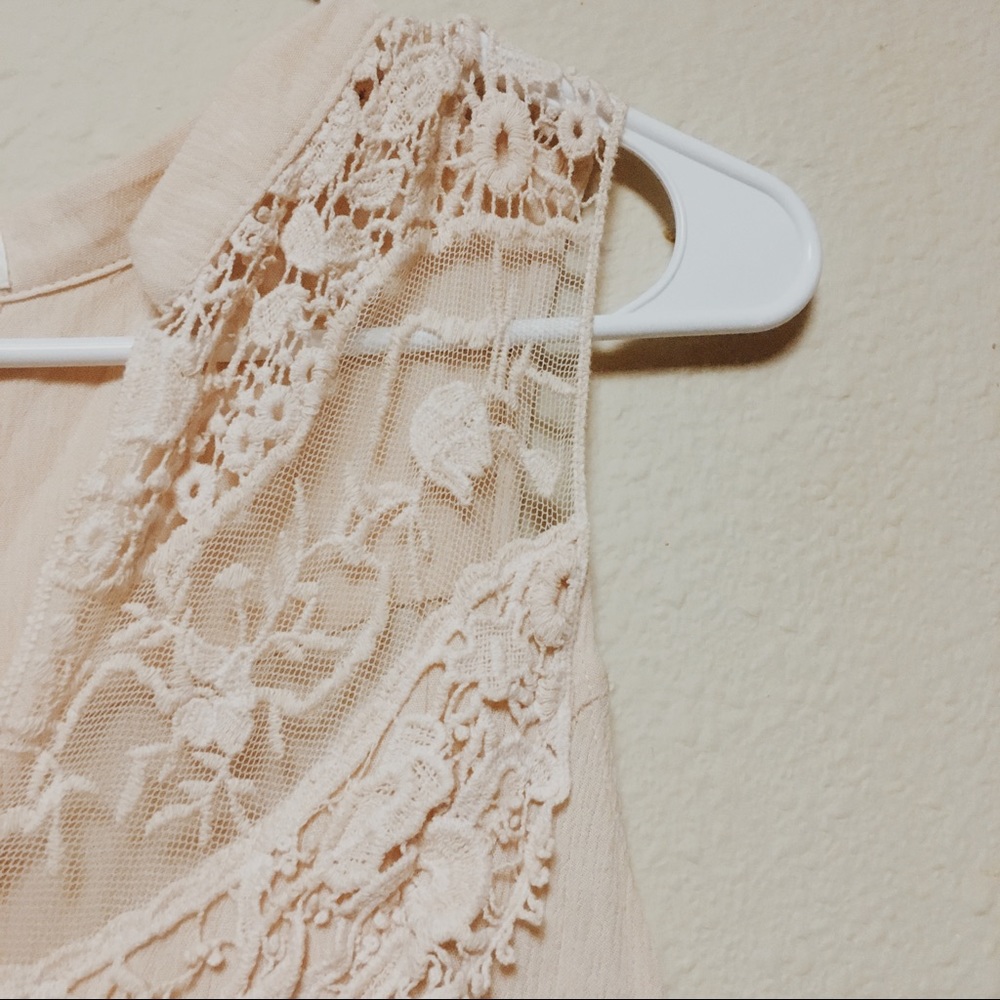 Lacy Pink Floral Blouse