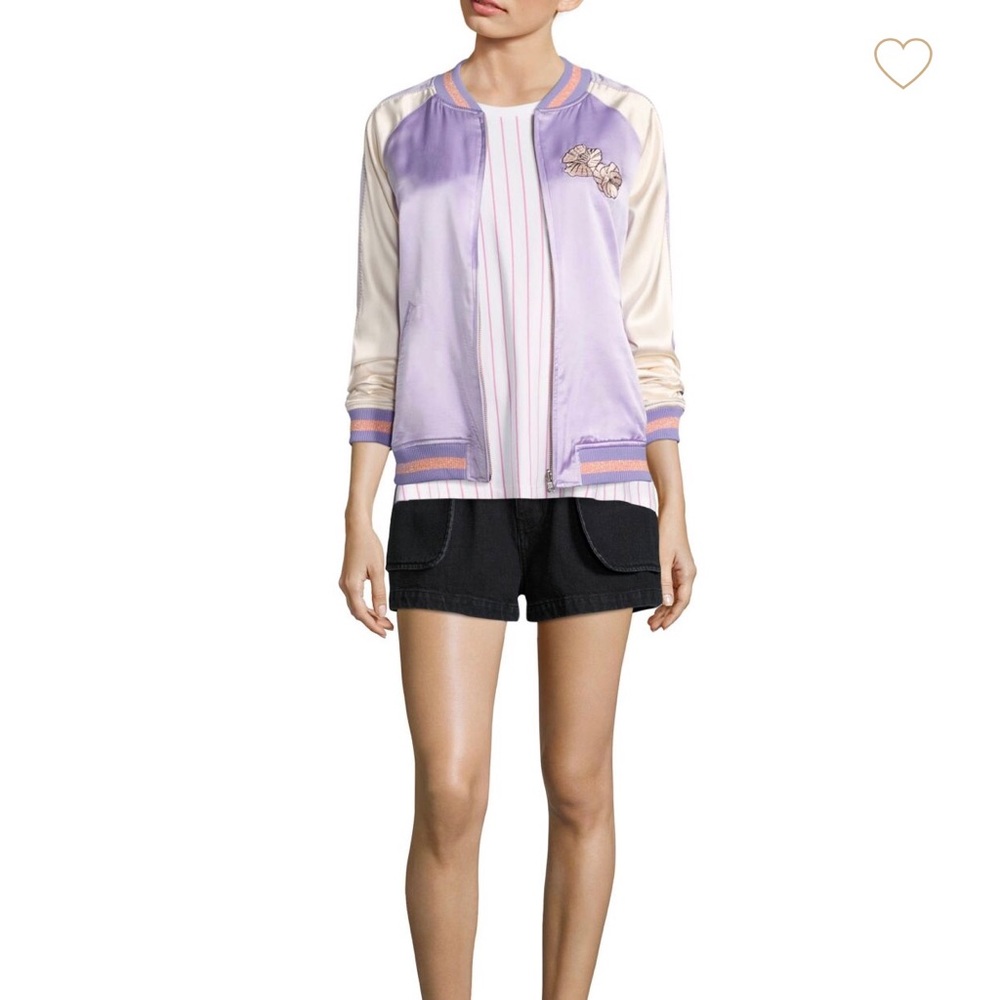 Opening Ceremony Lavender Reversible Silk Bomber