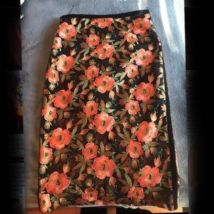 BNWT Topshop Beautiful Black Lace Skirt