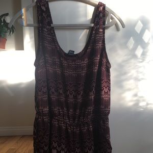 Red Patterned Romper