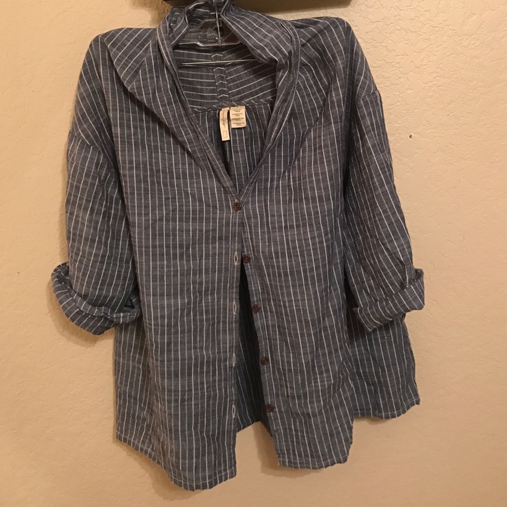Denim striped Levi button up