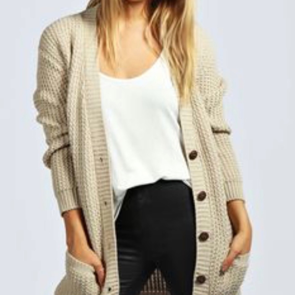 Knit cardigan sweater