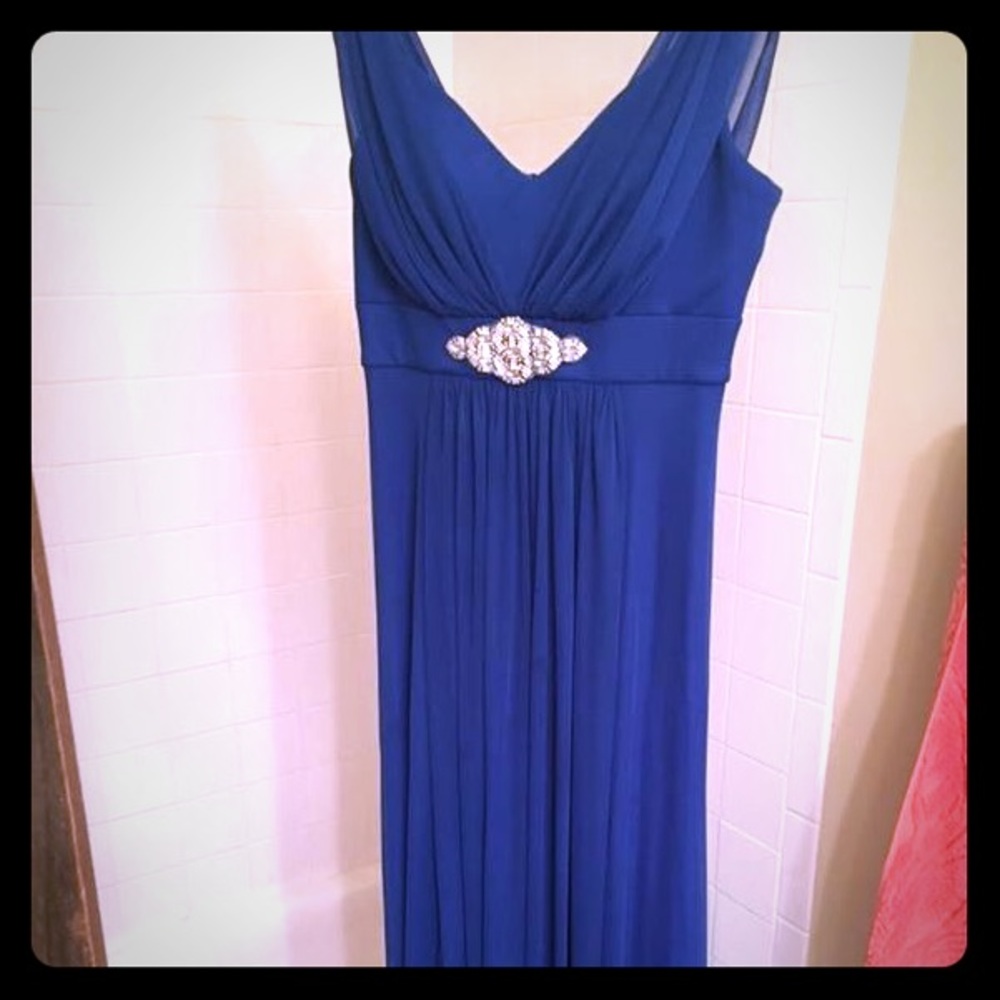 Blue evening gown