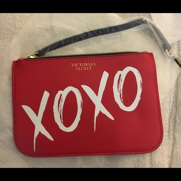 NWT Victoria's Secret Black/Red Tote + Clutch - Picture 2 of 6