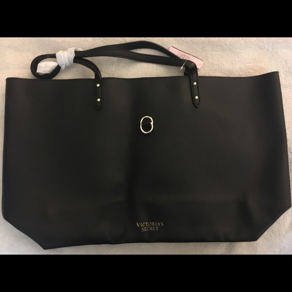 NWT Victoria's Secret Black/Red Tote + Clutch - Picture 1 of 6