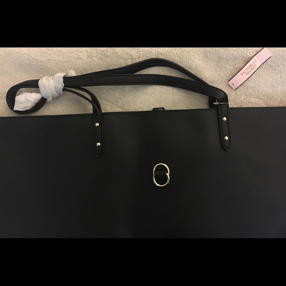 NWT Victoria's Secret Black/Red Tote + Clutch - Picture 3 of 6