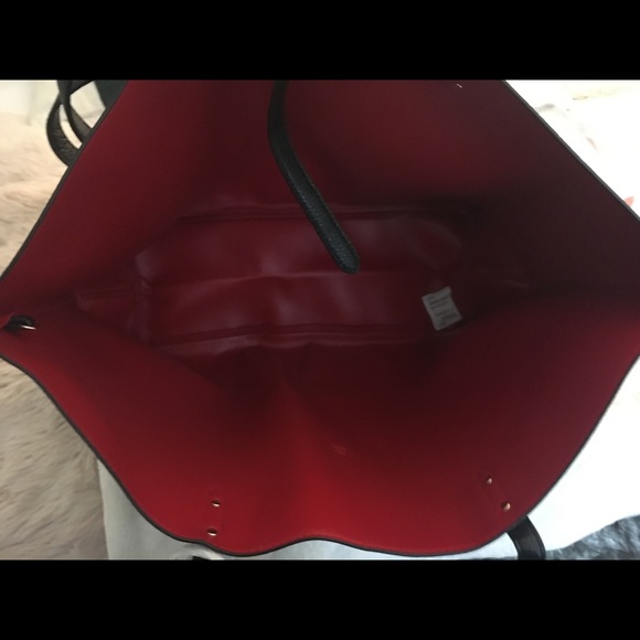 NWT Victoria's Secret Black/Red Tote + Clutch - Picture 5 of 6