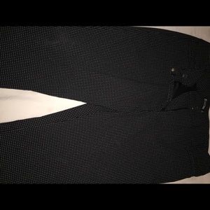 Black patterned work pants