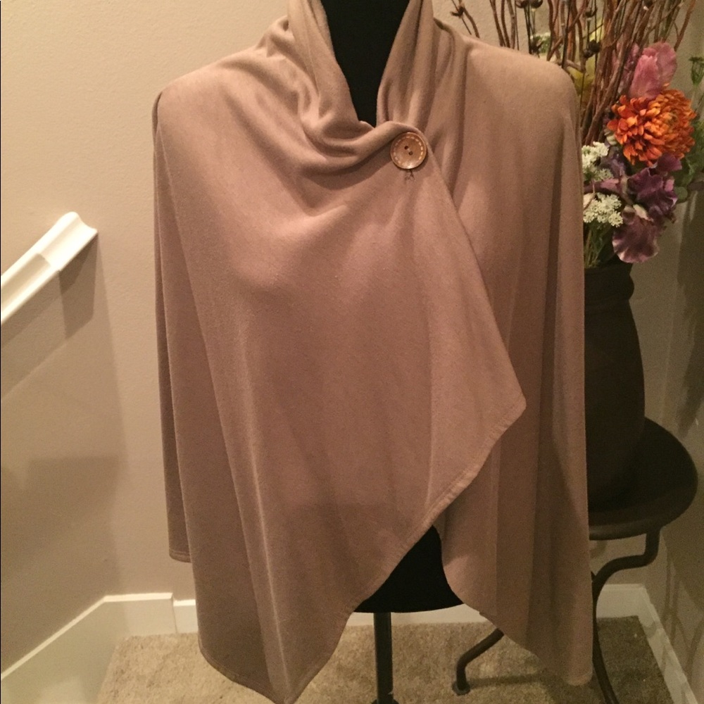 Fleece wrap cardigan