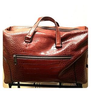 Marc by Marc Jacobs Croc Embossed Leather Weekendr