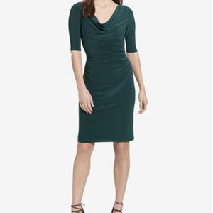 Lauren Ralph Lauren Petite Cowl-Neck Sheath Dress