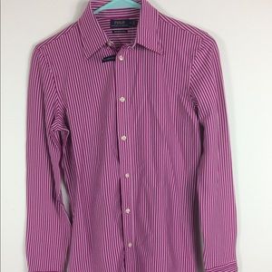 New Fuchsia Striped Ralph Lauren Button up Shirt S