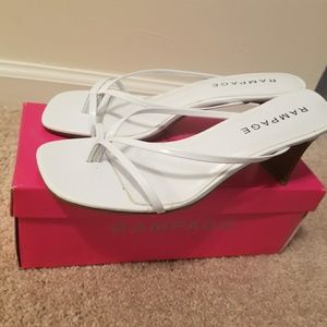 Rampage white thong sandals