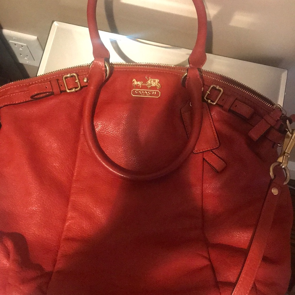 Coach orange satchel