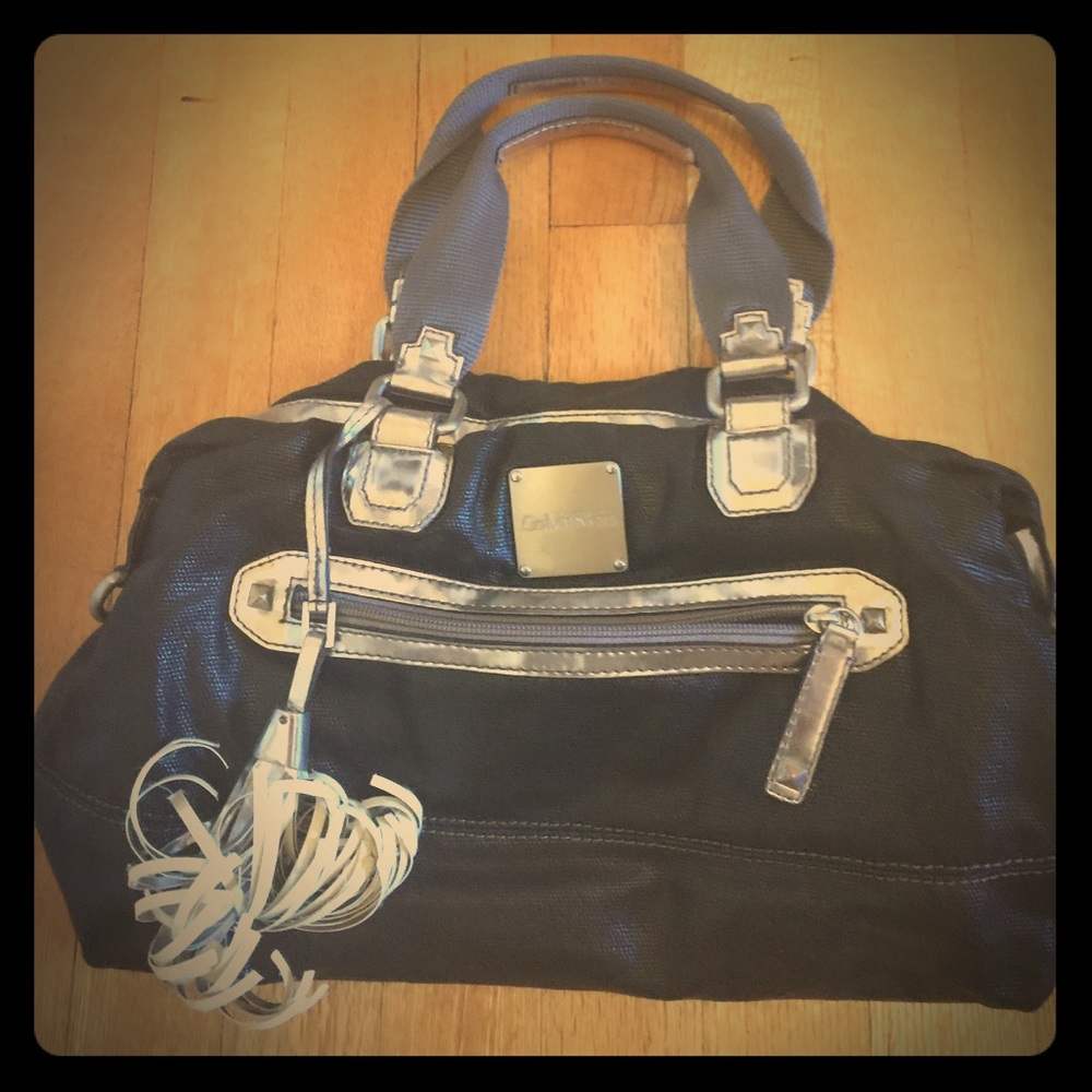 Calvin Klein purse with metallic details