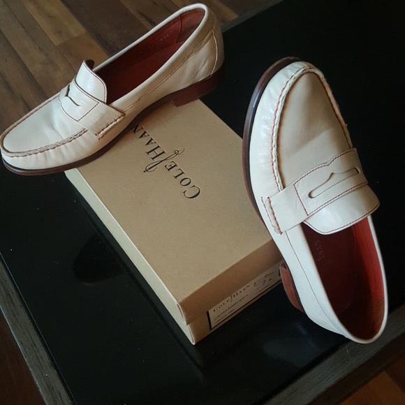 Pine white Cole Haan penny loafers - Picture 1 of 3