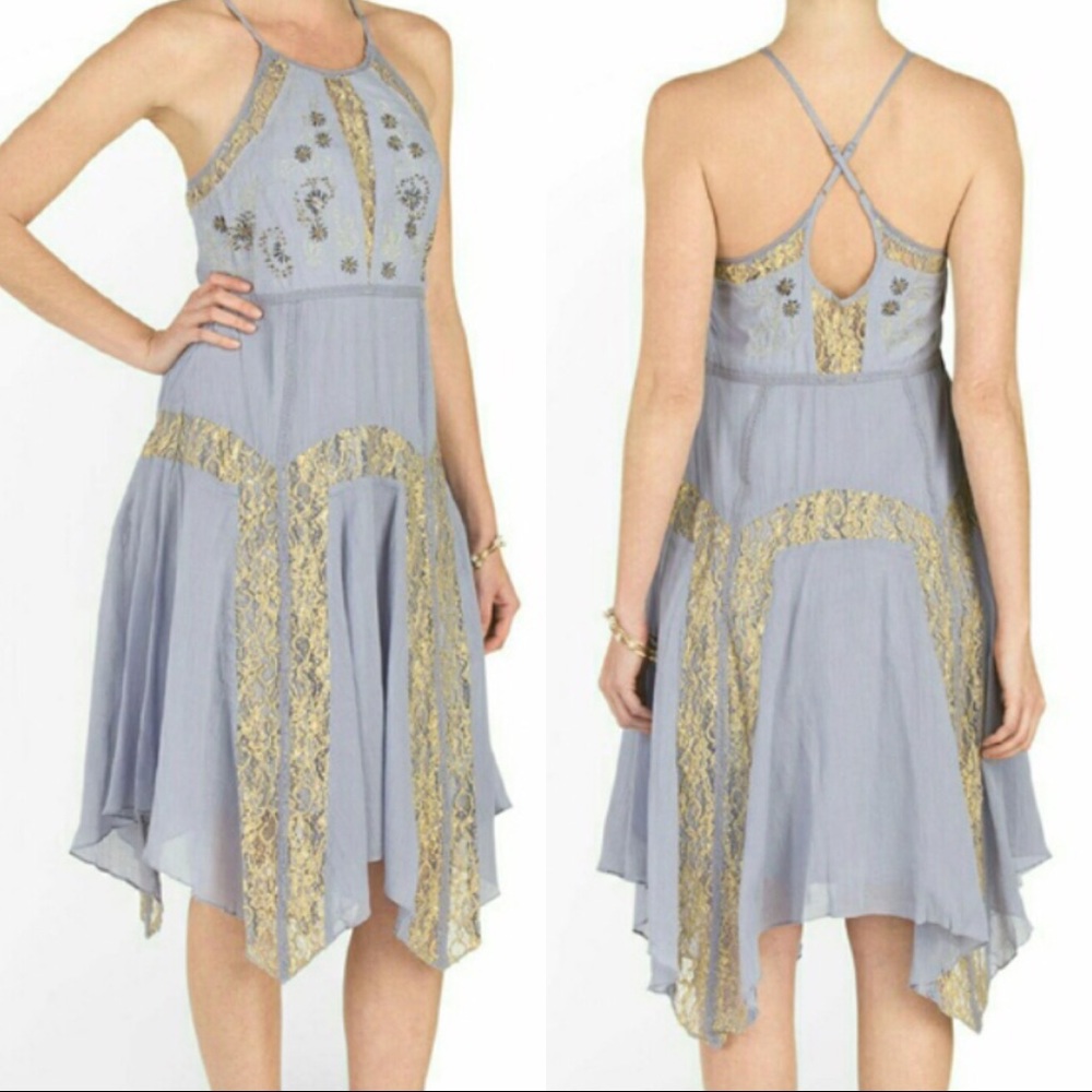 SOLD || FREE PEOPLE - Beautiful Lilac Beaded Dress