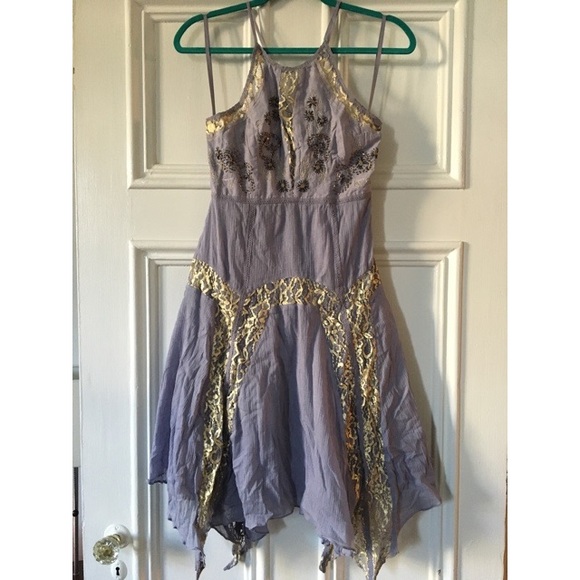 SOLD || FREE PEOPLE - Beautiful Lilac Beaded Dress - Picture 4 of 5