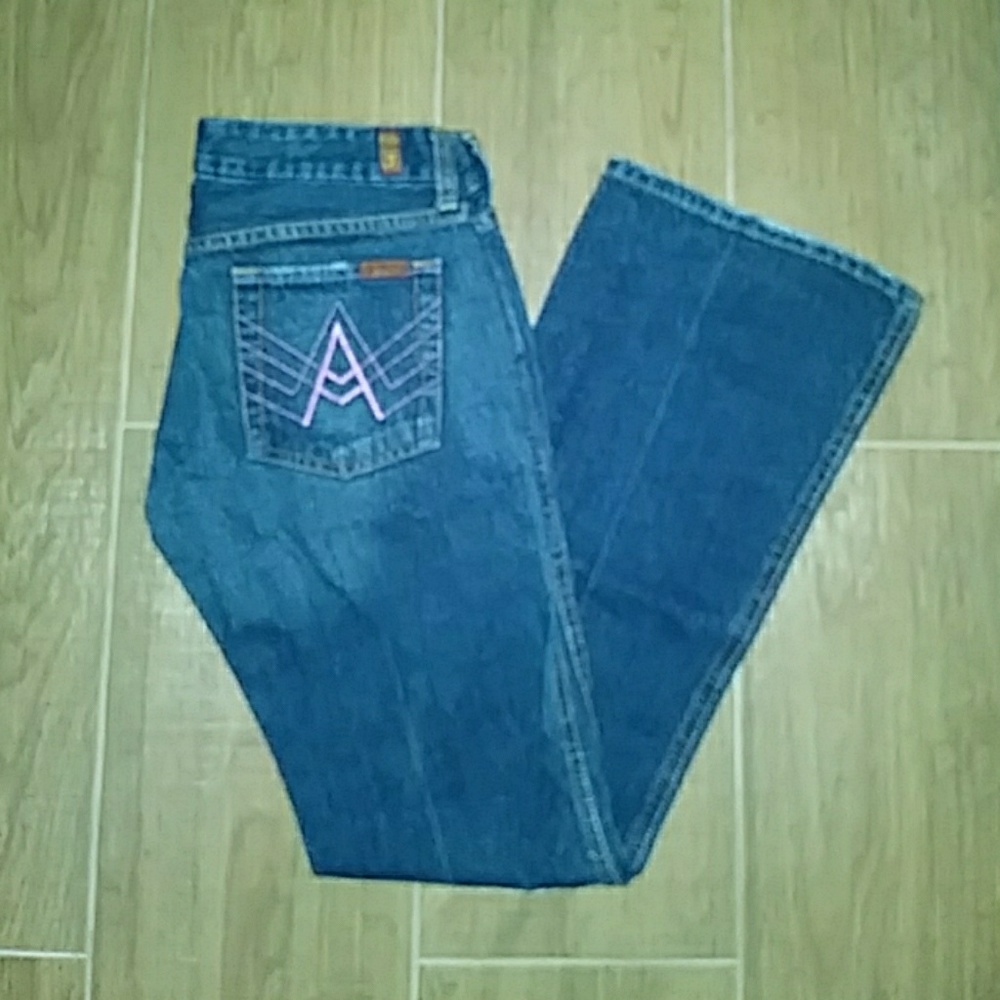 7 For All Mankind Pink A Pocket Jeans 25
