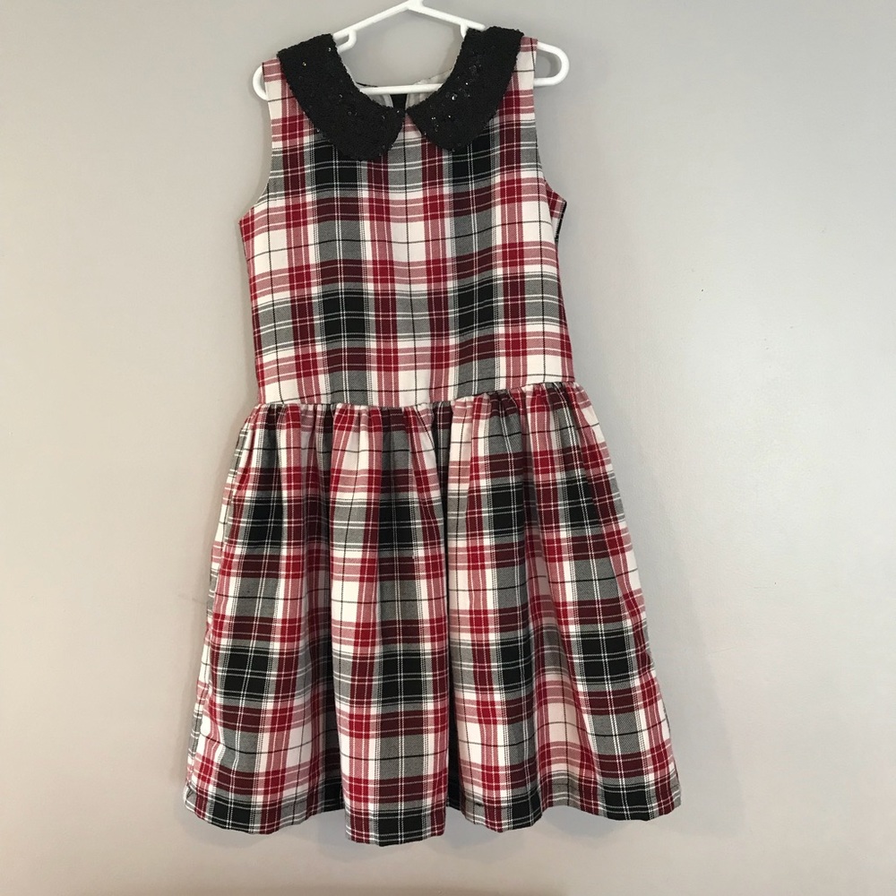 Girls dress with sequin collar size 8