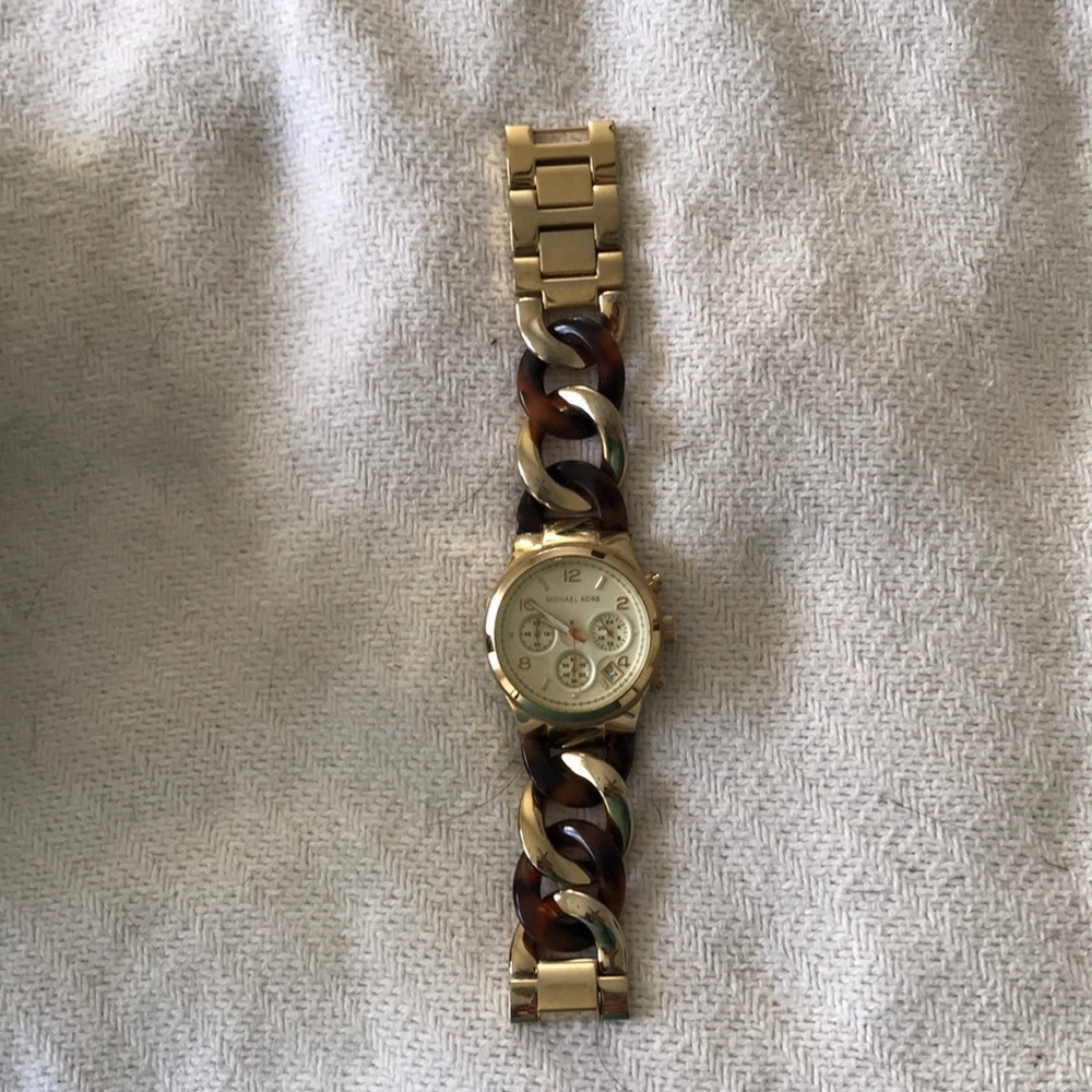 Michael Kors Gold and Tortoise Women’s Watch