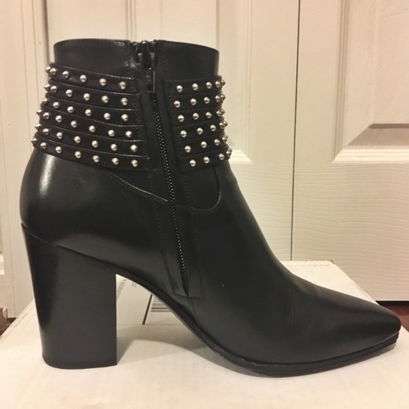 Saint Laurent French 85 Studded Strap Boots - Picture 2 of 8