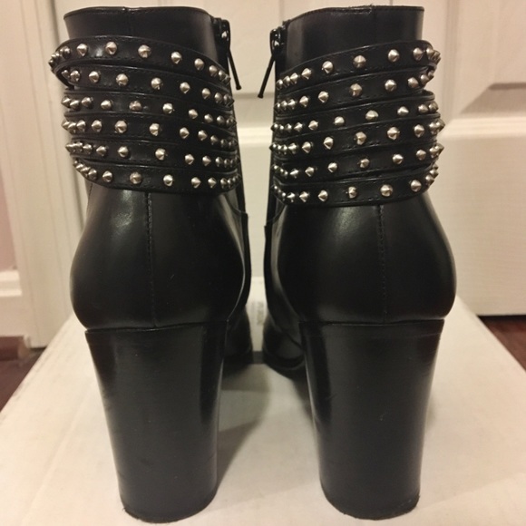 Saint Laurent French 85 Studded Strap Boots - Picture 3 of 8