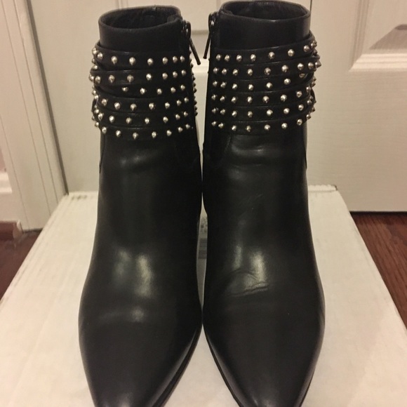 Saint Laurent French 85 Studded Strap Boots - Picture 6 of 8
