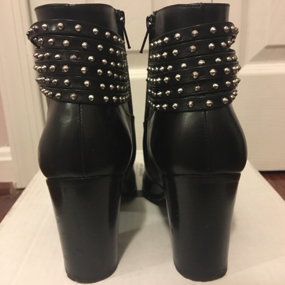 Saint Laurent French 85 Studded Strap Boots - Picture 7 of 8