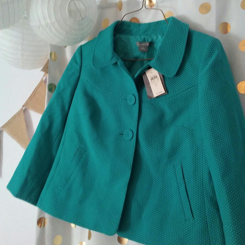 Ann Taylor Career Turquoise Blazer