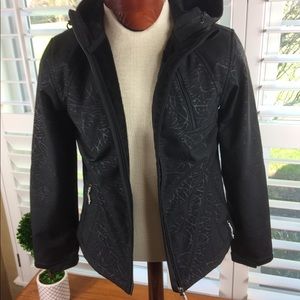 New Double Diamond Black Ski Jacket Sz Small