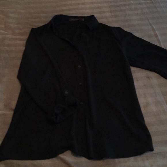 Black, flowy button down - Picture 1 of 1