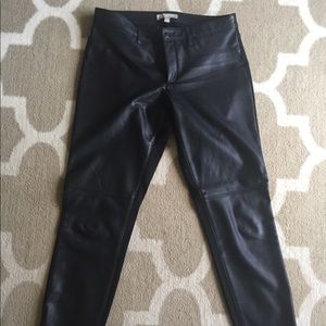 Banana Republic Sloan leather front pants, 6L