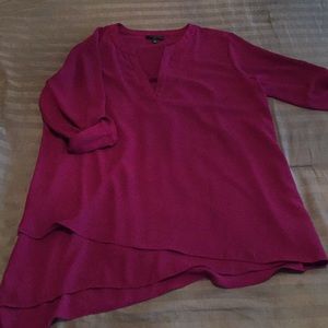 Plum Assymetrical Blouse