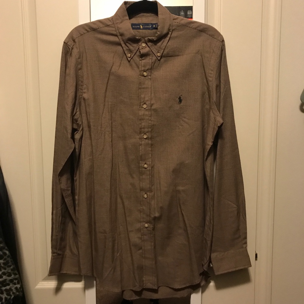 Men’s Polo Ralph Lauren Brown Button Down Shirt M