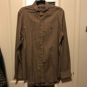 Men’s Polo Ralph Lauren Brown Button Down Shirt M