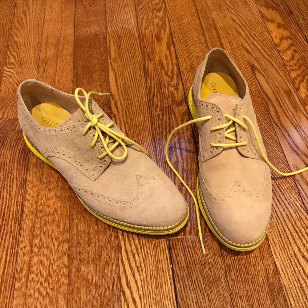 Cole Haan suede wingtip oxfords