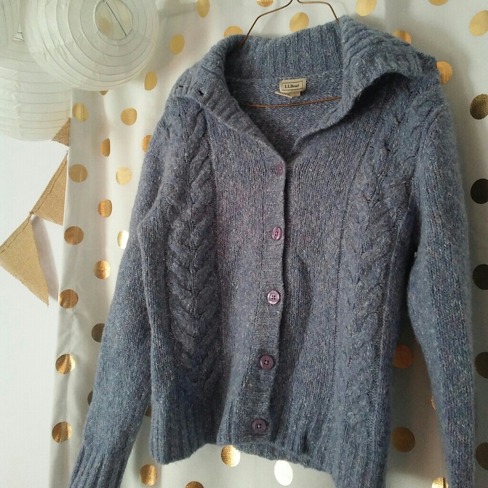 Womans Ll Bean Lavendar Sweater