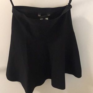 Black flare skirt