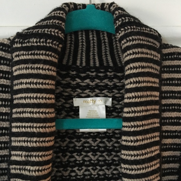 MATTY M - Heavy Crochet Cardigan Sweater - Picture 5 of 6