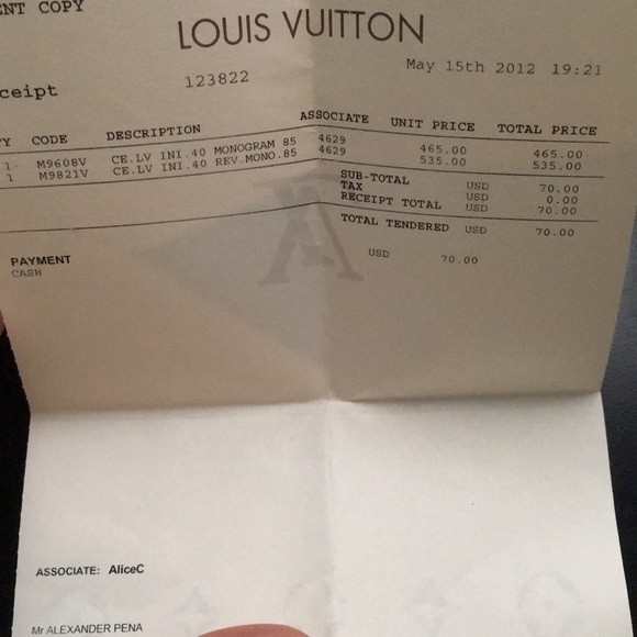 OFFICIAL LOUIS VUITTON MONOGRAM REVERSIBLE BELT - Picture 2 of 3