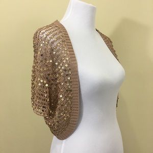 Gold/Tan Sequin Shrug