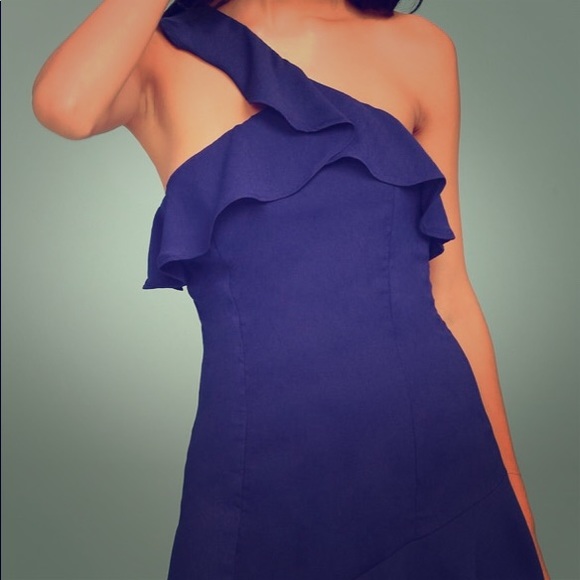 Lulus Dresses & Skirts - ROYAL BLUE ONE-SHOULDER DRESS