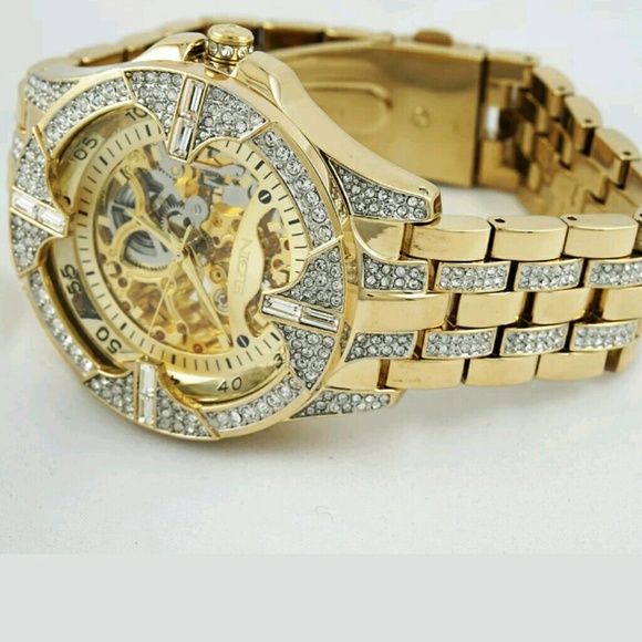 Elgin Iced Out  Skeleton Automatic ELGIN Watch - Picture 2 of 5