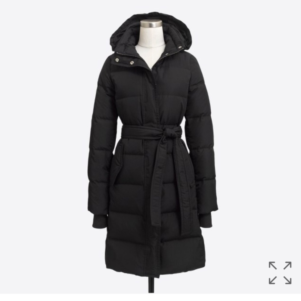 J.Crew Black Belted Puffer- Used