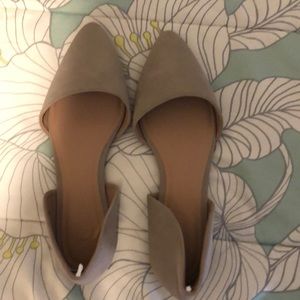 Nude Suede Flats