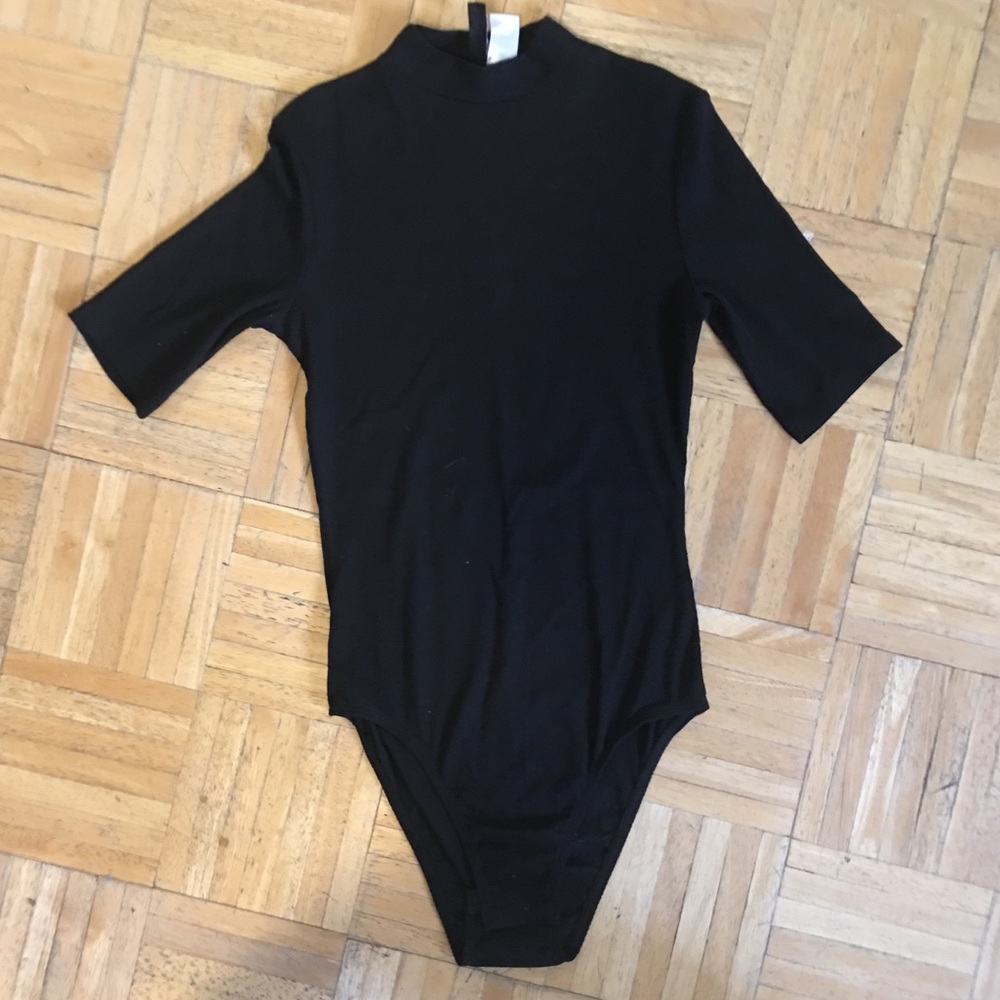 Super cute H&M black turtle neck bodysuit!