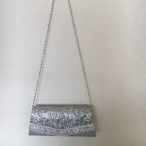 Sparkling Clutch Bag with Detachable Chain