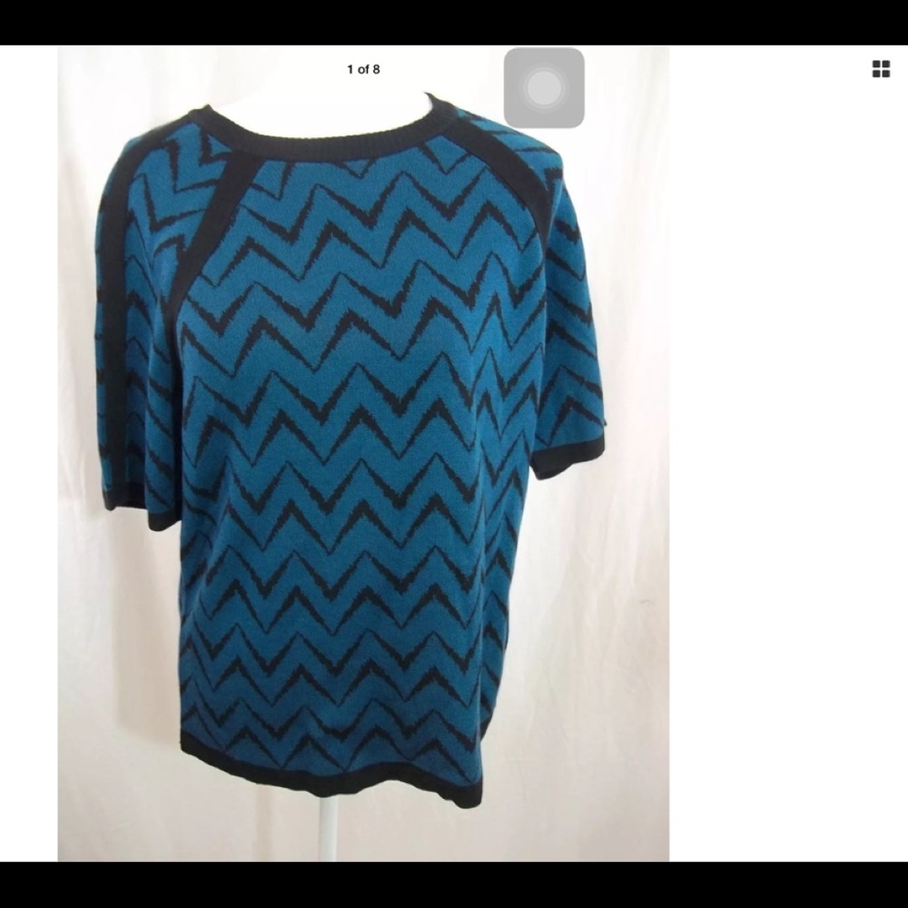 Anne Klein Women's Chevron Pullover Sweater New